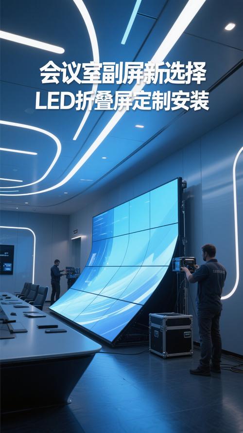 会议室副屏新选择,led折叠屏定制安装